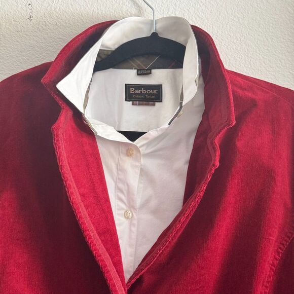 Karen Scott Sport Women’s XL Red Corduroy Blazer Jacket 2-Button Stretch Cotton - Picture 1 of 10